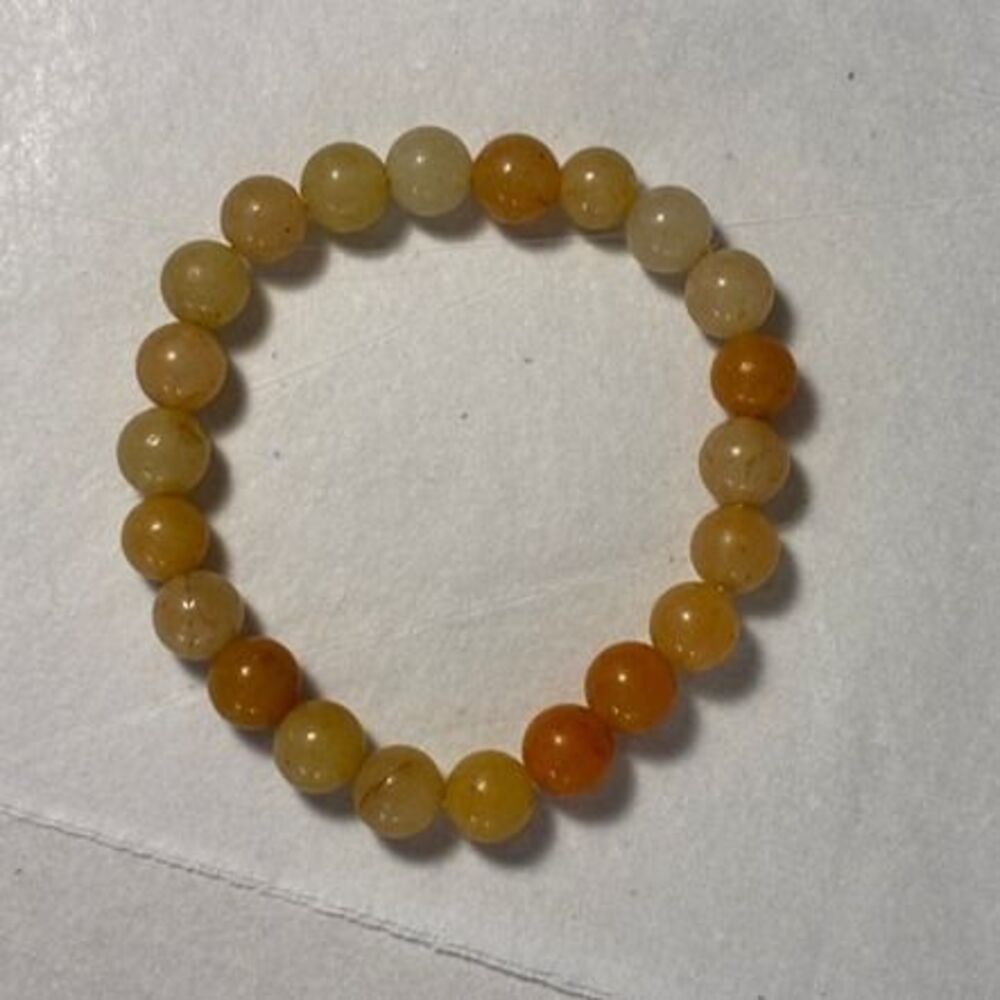 Yellow Natural Stone Stretch Bracelet